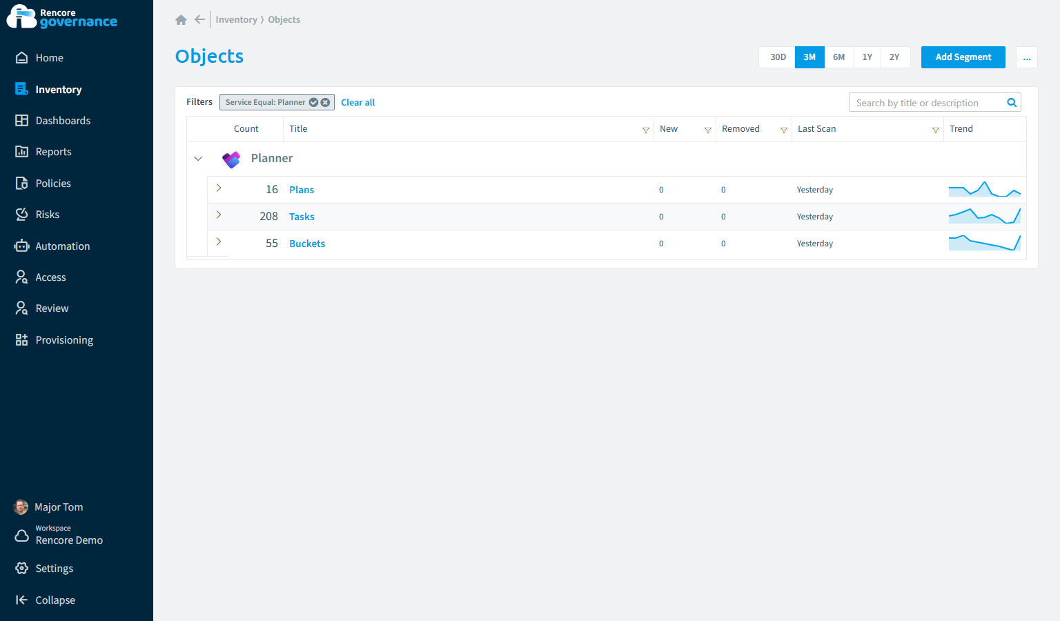 Planner inventory in Rencore